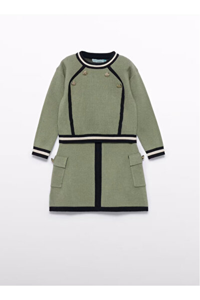 Abel & Lula Abel Lula Girls' Skirt Suit - Khaki