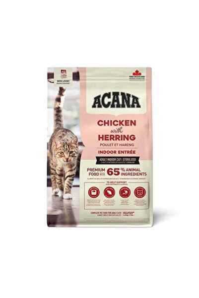 Acana Indoor Entree Tavuklu ve Ringa Balıklı Kısırlaştırılmış Yetişkin Kedi M...
