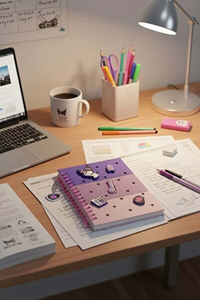 SANRIO Lisanslı Kuromi Not Defteri (80 Sayfa)