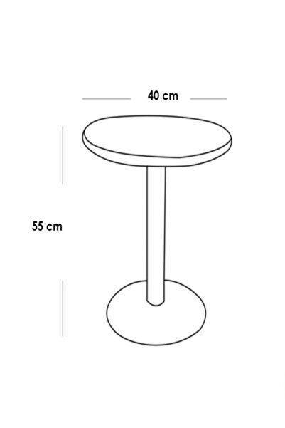 Generic Side table 55 x 40 cm - black