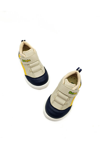 GDT Ayakkabı Şirinbebe First Step Navy Blue Yellow Color Orthopedic Boys' Spo...