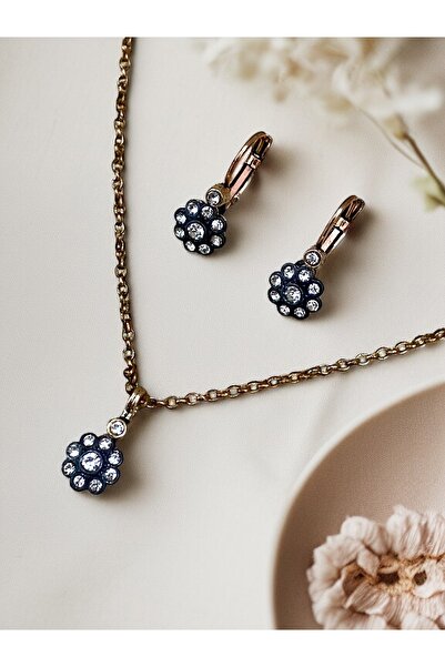 FAYRA ACCESSORIES Zircon Stone Minimal Daisy Pattern Set