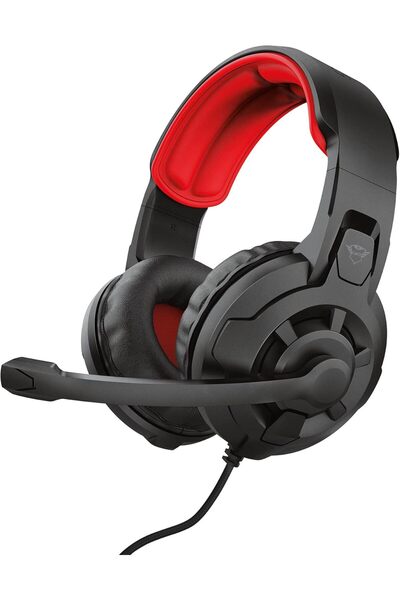 Trust سماعة ألعاب GXT 411 Radius، مقبس 3.5 مم، ميكروفون، تحكم في مستوى الصوت، كمبيوتر شخصي، PS5، Xbox، Switch