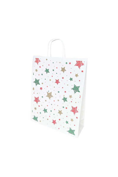 Papette Set of 10 Kraft Paper Bags with Pattern 5 Christmas 32 x 41(H) x 12cm