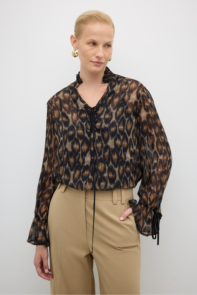Roman Leopar Desenli Tunik Standart Renk K2613303_089