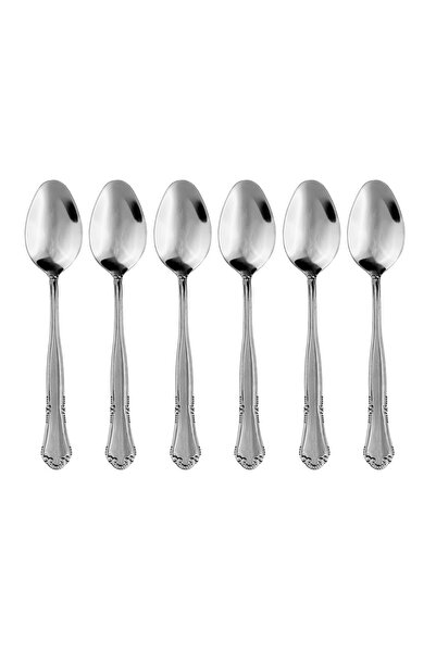 Hope Set of 6 Sare Stainless Steel Silver Engraved Teaspoon