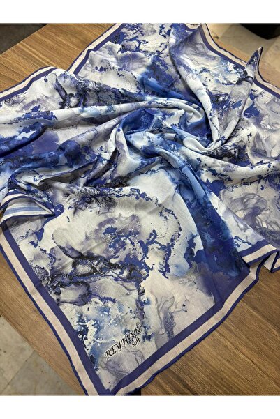 AGORATEKSTİL Γυναικείο κασκόλ από βαμβακερό μαρμάρινο σχέδιο