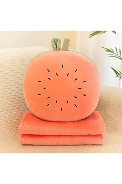 Tescomak Set de pătură și pernă pentru copii, cu tematică de fructe, roșu ext...