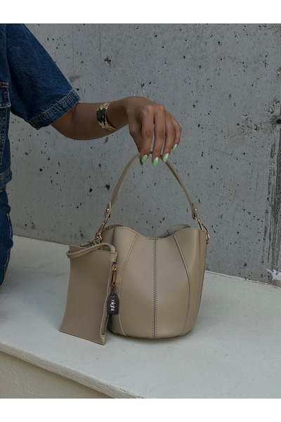 H&D COLLECTİON Много стилна дамска чанта за ръка и рамо от норка