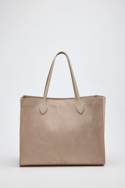 YOURBAG حقيبة كتف نسائية كبيرة من أفا – جلد سويدي صناعي، حجم كبير (38×33×16 سم)