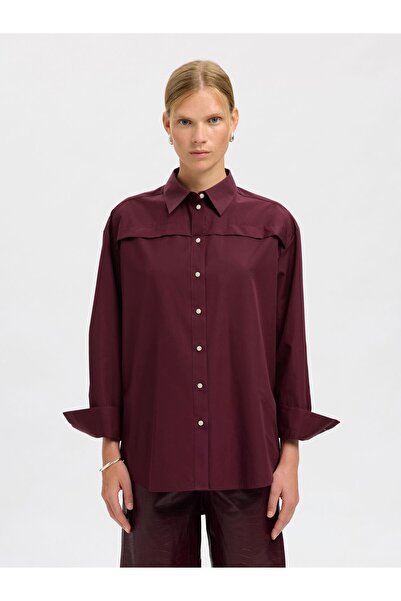 Selected Femme Langarmhemd Oversized Baumwoll