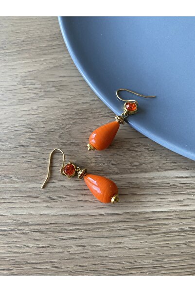 dela otantik Taşlı Zarif Damla Küpe – El Yapımı Sallantılı Küpe - Otantik Bohem Canlı Renkli Bijuteri Takı