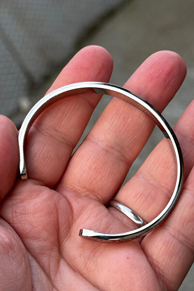 Takı Dükkanı Ayetel Kürsi Written Stainless Steel Handcuff Bracelet Thick Mold Scb87