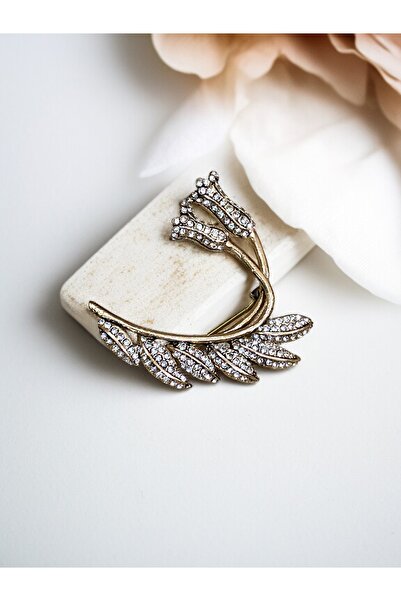 FAYRA ACCESSORIES Çift Lale Figürlü Broş