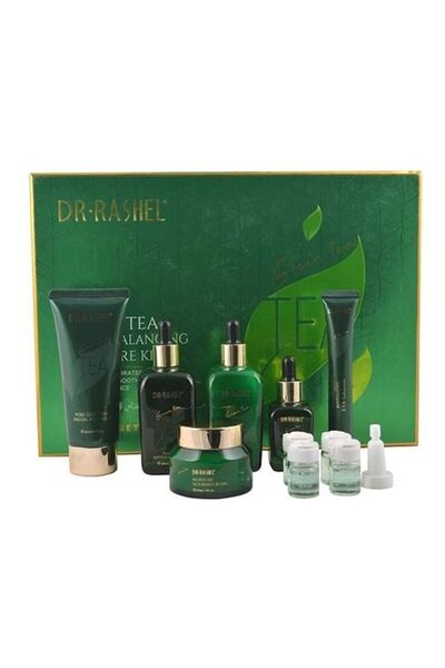 Dr. Rachel مجموعة العناية بالبشرة بالشاي الأخضر من دكتور راشيل، لتنظيف وموازنة البشرة، 10 قطع، 25 غرام