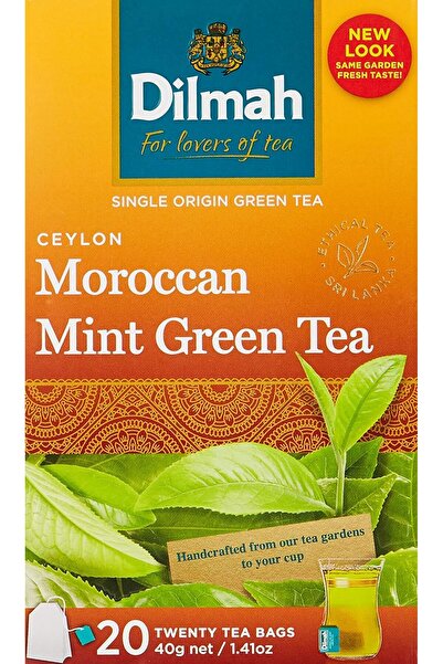 Dilmah شاي أخضر مغربي بالنعناع، ٢٠ كيس شاي - ٤٠ غرام