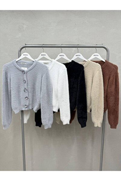 OYERGA MODA Women's Daisy Buttoned Stylish Cardigan