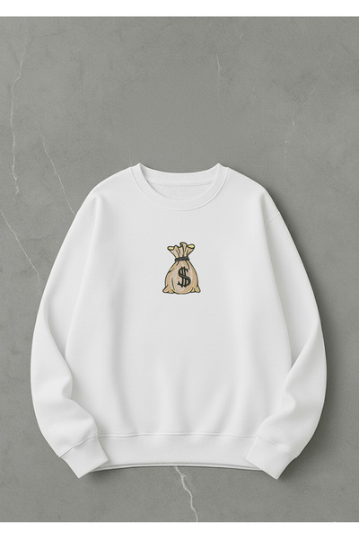 LORVEX Swea tricou cu imprimeu PARA SACK, supradimensionat, unisex, cu guler ...