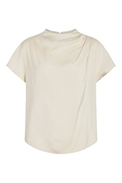 VILA Oberteil mit kurzen Ärmeln VIELMINA Stehkragen