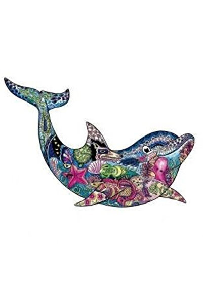 OEM Wooden Puzzle 90 Pieces in the Shape of a Dolphin