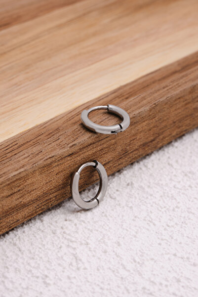 ByFlorya Jewelry Steel Hoop Earrings Non Tarnish Diameter 1.2cm Suitable for Daily Wear Tube Earrings