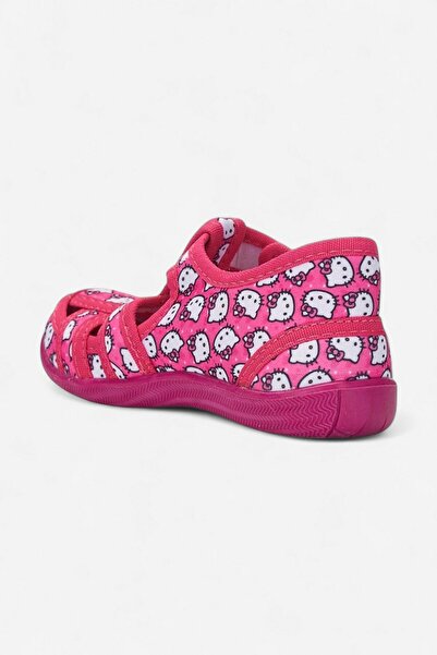 Allyup Daily Unisex Pink Children's Sandals Flexible Non-Slip Sole Linen Velcro Summer Home Nursery Shoes 143