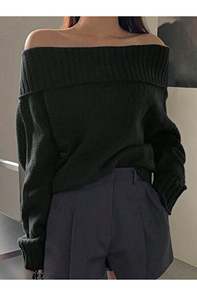 MOONBULL Women's Madonna Collar Winter Knitwear Knit Sweater