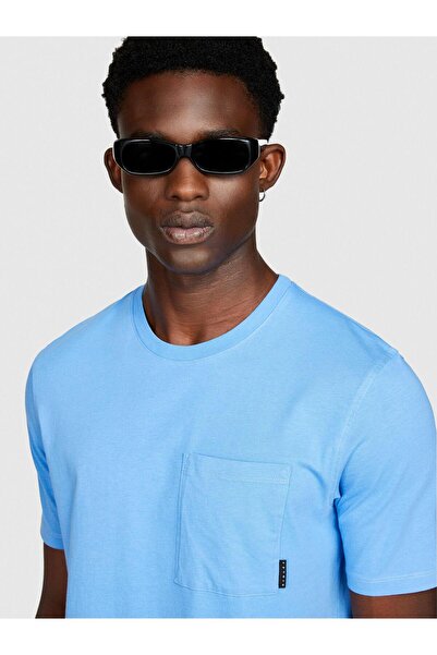 Sisley Ανδρικό μπλουζάκι 100% βαμβακερό με κανονική εφαρμογή με τσέπες 323A3096S1033-SIS3B5