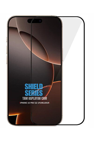 Evax (Shield Tam) iPhone 16 Pro ile Uyumlu 6D Tam 9H Temperli ESD Anti-Statik...