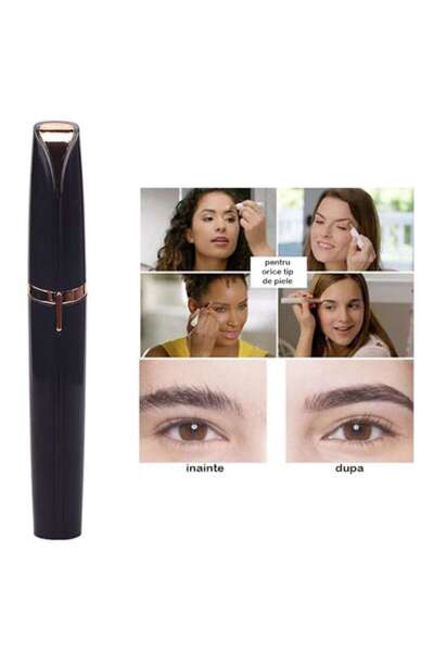 HOZRO Mini Epilator Hozro, pentru Sprancene, Cu Lumina LED, Design Compact si Elegant, Negru