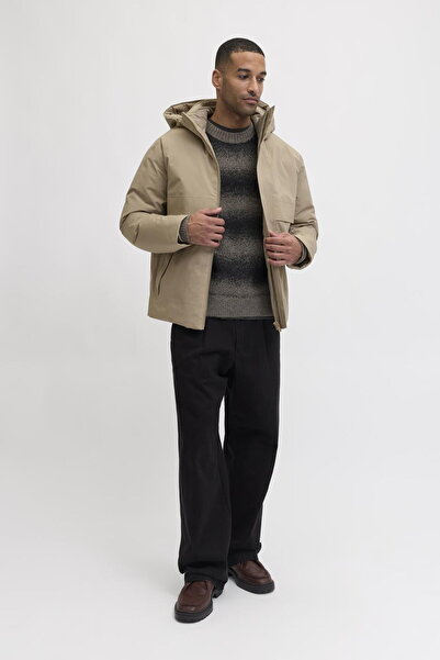 Jack & Jones Men's Zippered Hooded Coat - Ccmoon