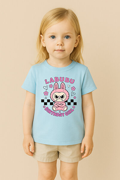 SVART WEAR تي شيرت مطبوع بنمط لابوبو للأطفال والكبار بتصميم مزدوج