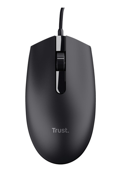 Trust ماوس ضوئي سلكي من Basi USB، بدقة 1200 نقطة في البوصة، و3 أزرار قابلة للبرمجة، وخاصية التوصيل والتشغيل، ومنفذ USB 2.0