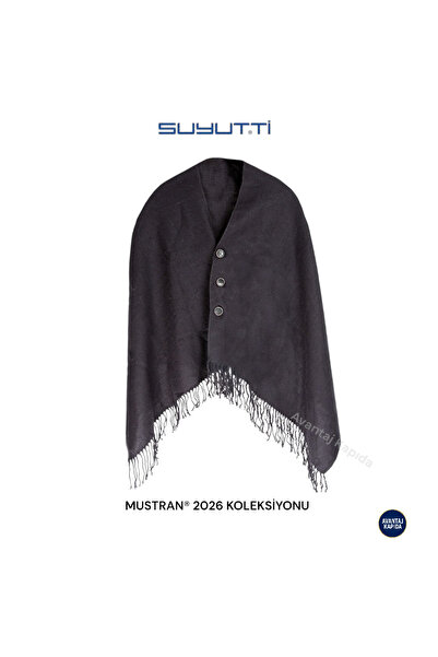 Mustran Şal Poncho cu nasturi pentru femei Suyutti – Şal de iarnă pentru femei, țesut moale, care menţine căldura |   2026