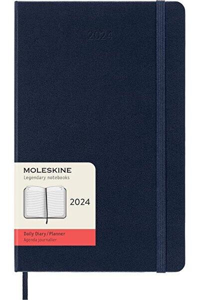 Turnaround Moleskine 2024 Daily Planner 12M Large Sapphire Blue Hard Cover 5 ...