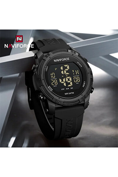 Naviforce Ceas de mână bărbătesc sport casual la modă digital negru