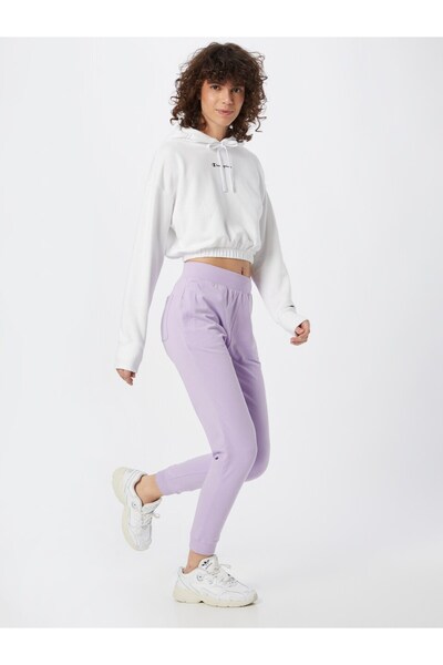 Champion Women's white cropped sweatshirt