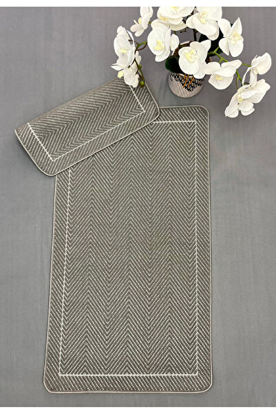 Dainty Home طقم سجادة حمام منسوجة من الخيزران والسيسال بنمط مميز - مجموعة من ...