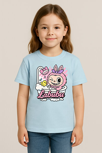 SVART WEAR تي شيرت مطبوع بنمط لابوبو للأطفال والكبار بتصميم مزدوج