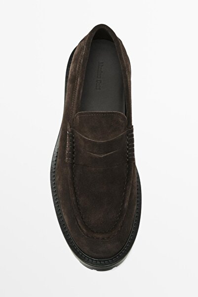 Massimo Dutti Tırtıklı tabanlı bantlı makosen