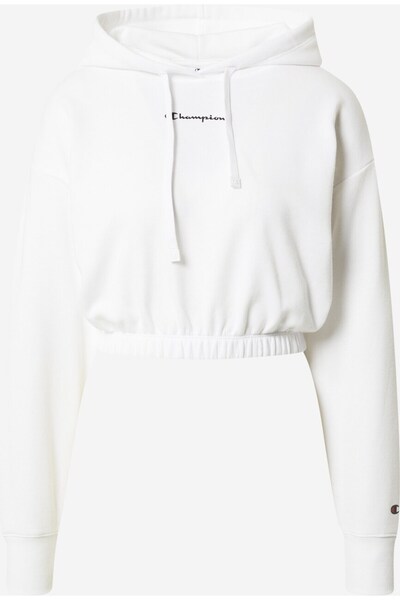 Champion Women's white cropped sweatshirt