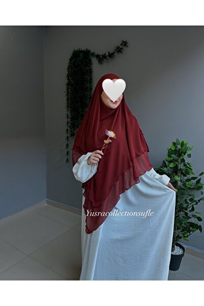 Yüsra Collection Συνδυασμός φορέματος και μακρύ σουφλέ Ayrobin 2 τεμαχίων