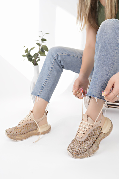 Madam Tarz Ljn-605 Stone Laced Sole Sports