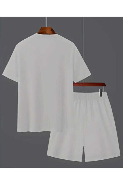 ORVIO Group Men's Wolf Print T-Shirt and Shorts Set