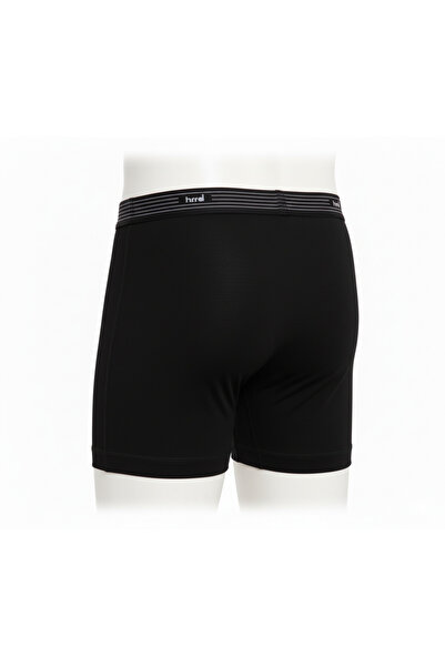 Hmd 4-Piece Lycra Men's Flexible Black Bamboo Boxer Briefs |   Anti-Sweat Soft Fabric