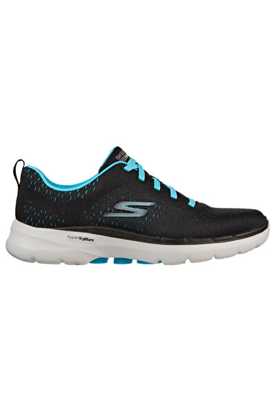 SKECHERS Women's Go Walk 6 Breathable Sneakers - Black/Blue, EU 35, Ultra Go Sole, Mesh Comfort