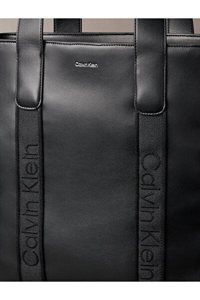 Calvin Klein Jacquard Logo Laptop Tote Bag