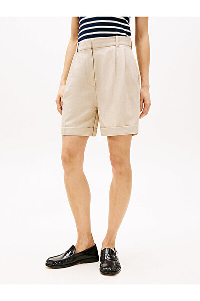 Tommy Hilfiger Women's Linen Blend Pleated Shorts