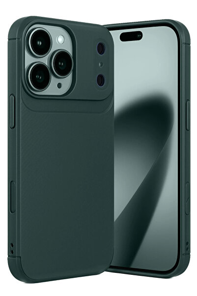 UnDePlus Apple iPhone 17 Pro Max Kılıf Karbon Silikon Case Kapak