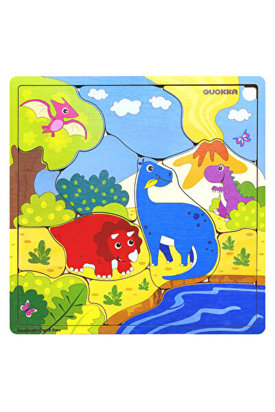 Quokka Outdoor Wooden Puzzle - Dinosaur Family 14 pieces